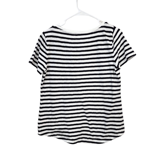 Talbots Women's Cotton Palm Stripe Tee - M - Picture 6 of 6